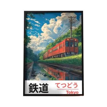 Imagem de Impressão Em Tela De Paisagem Japonesa Retrô Sem Moldura, Pôster De Fe