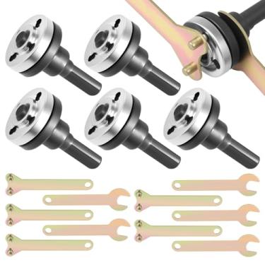 Imagem de Conjunto de conectores de esmerilhadeira angular de força duradoura resistente a impactos adaptador de rebarbadora angular para projeto de polimento de gravação de rebarbação de metal (5, preto +