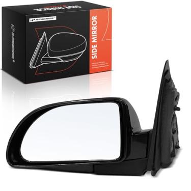 Imagem de A-Premium Espelho retrovisor elétrico do lado do motorista - compatível com Chevrolet Equinox 2005-2009 e Pontiac Torrent 2006-2009 - Espelho retrovisor externo liso preto dobrável manual -