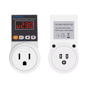 Imagem de Protetor De Voltagem Automático Ajustável Com Tomada EU 220V 16A Para 
