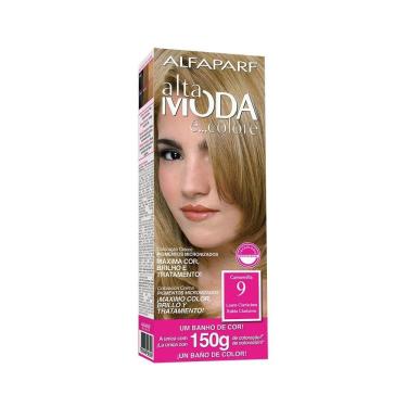 Imagem de Coloração Permanente Creme Louro Claríssimo 150g Alta Moda Profissional Brilho Tratamento
