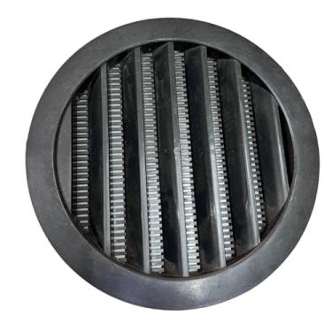 Imagem de Grelha De Ar Redonda 200mm Para Sistemas De Ventilação Preta 1pç