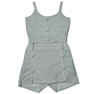 Imagem de Conjunto Short Saia Cropped Menina Roupa Festa Lurex - 2L Kids, Pratea