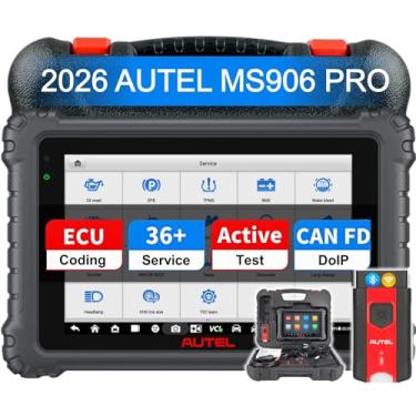 Imagem de Autel Scanner MaxiSys MS906 PRO, 2026 MS906Pro 2.0 igual ao MS906 MAX Up de MK906 MS906BT MP900BT MK900BT, serviço 36+, teste ativo 3000+, codificação E-C*U, CAN FD DoIP, VAG Guided, FCA SGW