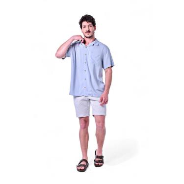 Imagem de Camisa Masculina Manga Curta Gola Hawaii Viscose-Masculino
