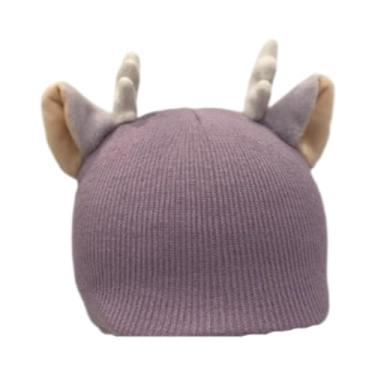 Imagem de UGPLM Capa para capacete de esqui, acessório fofo e criativo, protetor macio de tricô para gorro, acessório de inverno para skate, Orelhas de Rena Roxas