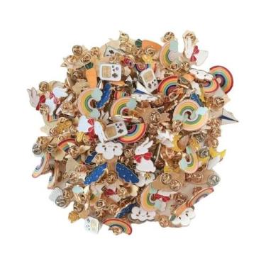Imagem de Pins De Esmalte De Animais E Plantas Fofos, 10-100PCS, Distintivos De 
