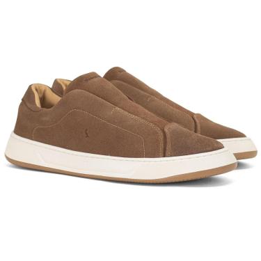 Imagem de Tênis Masculino Reserva RSV Go Easy Slip Couro Camurça Calce Fácil 753160077-Masculino