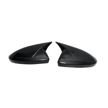 Imagem de Compatível com audi a6l c8 a6/s6/a7/s7/a8 2019-2025 adicionar na tampa do espelho retrovisor lateral acessórios do carro par capa de espelho lateral(Carbon fiber pattern)