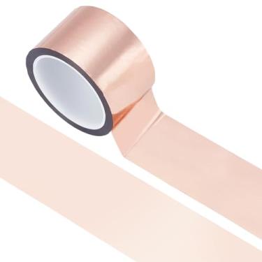 Imagem de SOFPLATE Fita Washi 50 m/164 pés de comprimento ouro rosa 60 mm/2,36 pol de largura rolo adesivo de folha metálica para scrapbooking, diário, embalagem de presente, decoração de casa, projetos de