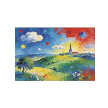 Imagem de Impressão em tela de parede de paisagem - flores de montanha - pintura de decoração - imagens para sala de estar 50 x 75 cm 20 x 30 pol sem moldura