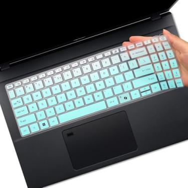 Imagem de Capa de teclado para Acer Aspire 15 A15-41/51/61M e Aspire Go 15 AG15-31P/42P/51P/71P e Aspire Vero 16 AV16-51P 58KU/7063/5641 AV16-51PT-74NR & Aspire 16 A11 6 a 51 anos Protetor de capa de teclado