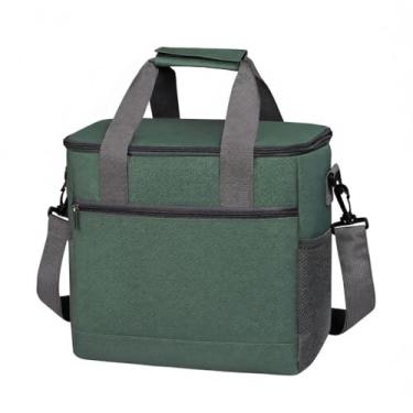 Imagem de Bolsa Térmica Grande Plegável 15L Isolada e À Prova de Vazamentos Sacola Almoço com Múltiplos Bolsos Caixa para Praia Piquenique Caminhada Acampamento Viagem Trabalho Compras