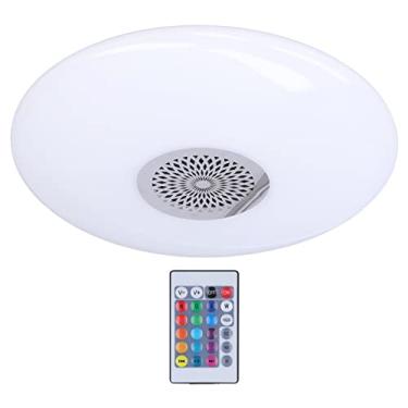 Imagem de Lâmpada de Música RGB com Mudança Cor E27 24W Controle Remoto Alto-Falante Luz Teto Inteligente sem Fio LED Econômica 85 265V