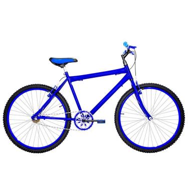 Imagem de Bicicleta Masculina Aro 26 Mtb Alumínio Colorido Cor Azul