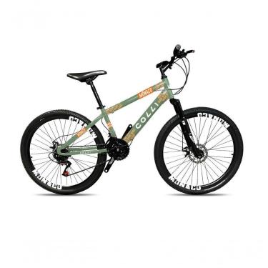 Imagem de Bicicleta Colli Mônaco Aro 26 Disco 21 V Rapid Fire Cor Vermelho Tamanho Do Quadro 13,5 Verde Militar