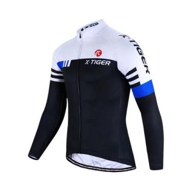 Imagem de Camisa De Ciclismo Térmica Unissex De Manga Longa Slim Fit Respirável 