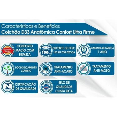 Imagem de Cama Box Baú Queen: Colchão Ortopédico Paropas D33 Conforto Ultra Firme + Base Crc Suede Brown (158x198)