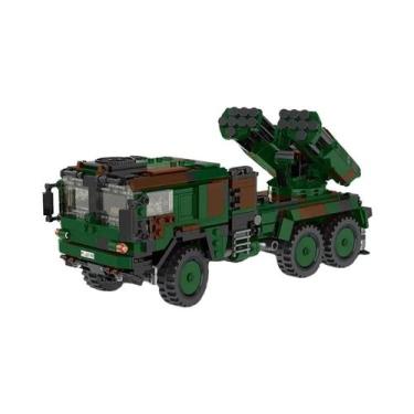 Imagem de Blocos De Montar DIY Série Militar Alemã: Trator HX-8 Elefant, Canhão 