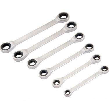 Imagem de Jogo Chave Estrela Com Catraca 8-19mm Vanád. Com 6 Pç Vonder