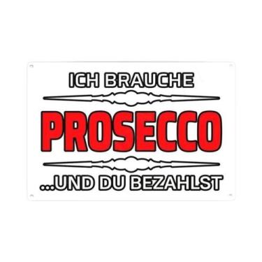 Imagem de Placa De Metal Vintage Prosecco: Decoração Para Pub E Bar, Arte De Par