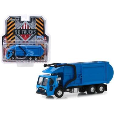 Imagem de Miniatura Caminhão De Lixo Mack LR 1/64 Greenlight Metal Colecionador 