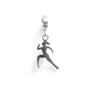 Imagem de Berloque Charms Pingente Prata Corredora Corrida Atletismo - Lojas La&