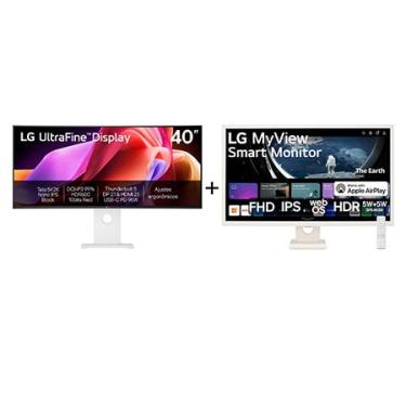 Imagem de Combo Monitor LG UltraFine 40U990A-W Nano IPS Black 5K2K WUHD 40" + Monitor LG MyView Smart - Tela IPS de 32'' - 40U990.32SR50