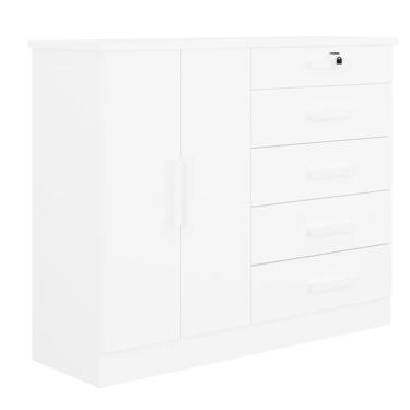 Imagem de Cômoda Para Quarto Com Sapateira 5 Gav - New Athos - D`doro