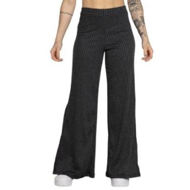 Imagem de Calça Flare Feminina Vekyo – Pantalona Canelada com Fenda e Boca de Sino-Feminino