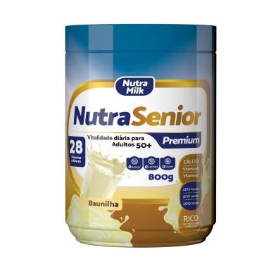 Imagem de Nutra Senior +50 Premium ZERO AÇUCAR e ZERO LACTOSE 800g - 28 Vitaminas e Minerais-Unissex