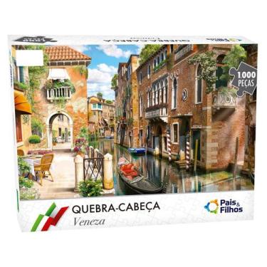 Imagem de Jogo de Quebra Cabeça com 1000 Peças Veneza Itália Divertido Pais & Fi