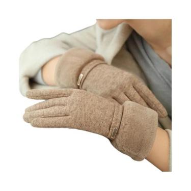 Imagem de Luvas Femininas Quentes Com Tela Sensível Ao Toque, Antiderrapantes, D