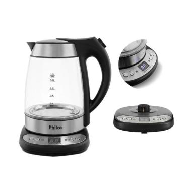Imagem de Chaleira Elétrica Digital Glass 1,7l Pchd Philco Painel Digital Com Controle De Temperatura 127v