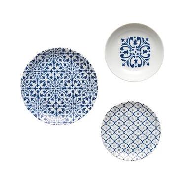 Imagem de CONJUNTO GUZZINI LE MAIOLICHE 18 PEÇAS DE PORCELANA AZUL MEDITERRANEO 10290976