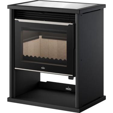 Imagem de Calefator a Lenha HMD Zurique Chapa Inox Dupla Combustao Preto