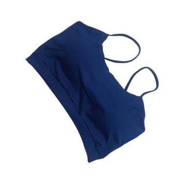 Imagem de Top cropped alcinha com bojo proteção uv poliamida plus size - INTIMAC