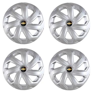 Imagem de Jogo calota esportiva 15 spider prata onix prisma montana - Garagem On