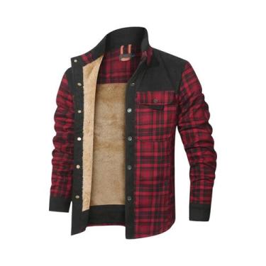 Imagem de Jaqueta Bomber Masculina De Inverno À Prova De Vento, Forrada Com Sher
