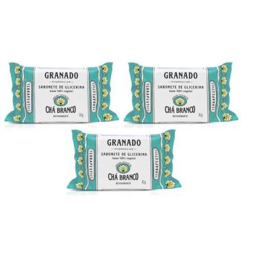 Imagem de Granado Kit 3un Sabonete Barra Chá Branco 90g