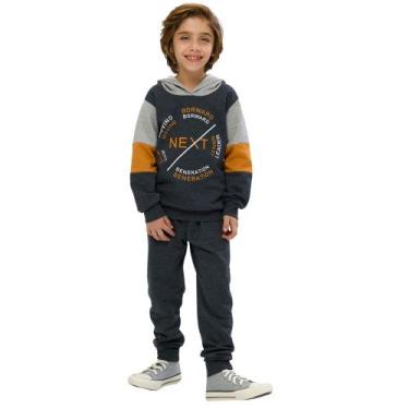 Imagem de Conjunto moletom com capuz menino - inverno - Hrradinhos, Laranja, 4