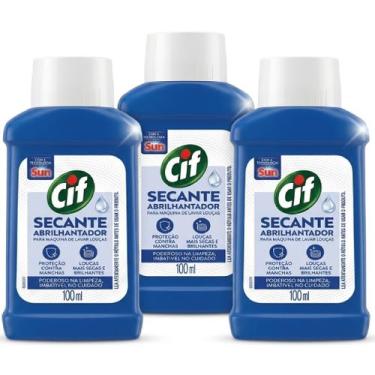 Imagem de Kit 03 Cif Secante Abrilhantador Máquina Lavar Louças 100ml