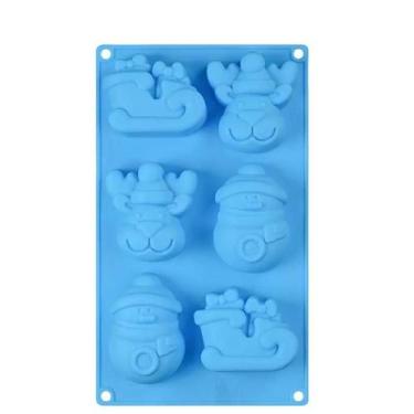 Imagem de Forma De Silicone Natal Rena, Treno, Boneco de Neve - Mix&Variedades