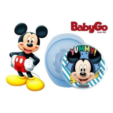 Imagem de Prato Bowl Com Ventosa Na Base E Tampa Mickey Babygo 1416 - Dermiwil