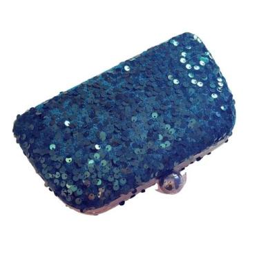 Imagem de Bolsa Clutch Verde Musgo com Paetês e Acabamento Grafite - Pistache Ac