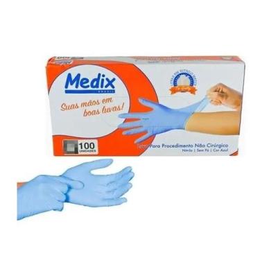 Imagem de Luva de proc nitrilica medix azul g c/100