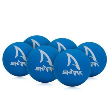 Imagem de Bola de Frescobol Shark Pack com 06 Bolas Azul