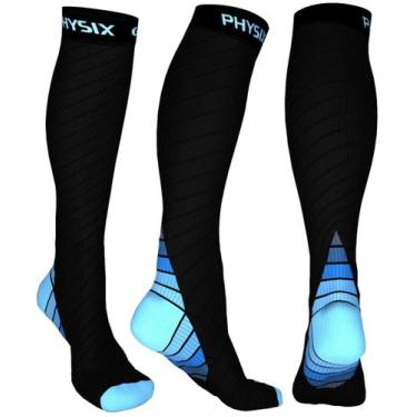 Imagem de Meias de Compressão Physix Gear 20-30 mmHg - Tamanhos para Homens e Mu