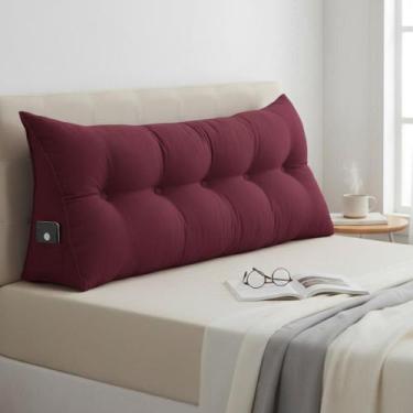 Imagem de Almofada Cabeceira Ana Cama Queen 160cm Suede Marsala Mz Decor - Mazze