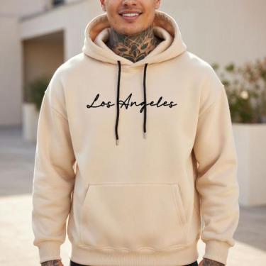 Imagem de Moletom Canguru Unissex Estampa Los Angeles Para O Inverno Frio - Use 